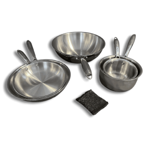 pack intermédiaire ustensiles inox poêles casseroles