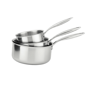set 3 casseroles inox
