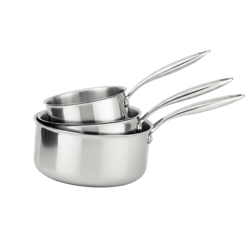 set 3 casseroles inox